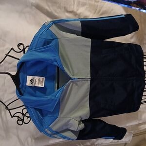 Adidas Blue and Gray Track Jacket